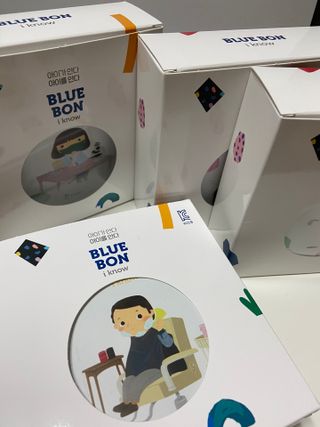 [블루 본 아이노우] 유아용 컬러마스크 40 PCS SET 2중 택 1 — 5점을 준 리뷰어가 2021년 4월 올린 사용 사진