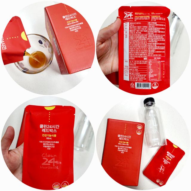 클린24시간 레드박스 1BOX(5포) + 전용보틀(500ml) 리뷰 사진