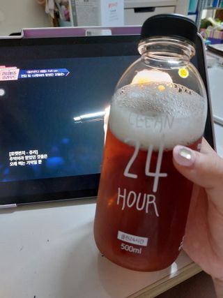 클린24시간 1BOX(5포) + 전용보틀(500ml) — 5점을 준 리뷰어가 2023년 7월 올린 사용 사진