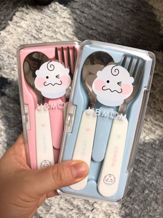 유비맘 스푼포크 케이스 세트 1+1 _컬러랜덤 발송 — 5점을 준 리뷰어가 2020년 12월 올린 사용 사진