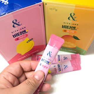 비타앤C 레몬맛, 망고맛 — 5점을 준 리뷰어가 2021년 4월 올린 사용 사진