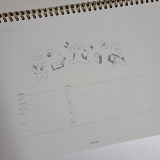 리훈 곰부 체크리스트+ 곰부 리무버블스티커 1장 — 5점을 준 리뷰어가 2021년 5월 올린 사용 사진