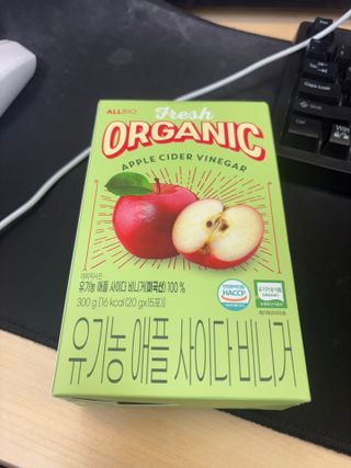 나우 [올바이오] 유기농 애플사이다비니거 애사비 스틱 20g x 15입 — 5점을 준 리뷰어가 2025년 1월 올린 사용 사진