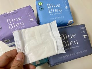블루블루 유기농 순면 커버 생리대 — 4.5점을 준 리뷰어가 2021년 1월 올린 사용 사진