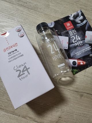 클린24시간 1BOX(5포) + 전용보틀(500ml) — 5점을 준 리뷰어가 2022년 8월 올린 사용 사진
