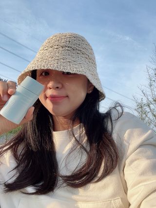아이레시피 마일드 히알루로닉 모이스트 업 선스크린 SPF50+ PA++++ — 5점을 준 리뷰어가 2023년 6월 올린 사용 사진