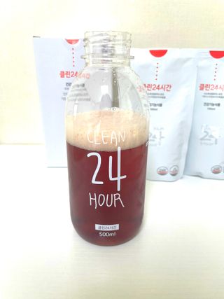 클린24시간 1BOX(5포) + 전용보틀(500ml) — 5점을 준 리뷰어가 2022년 8월 올린 사용 사진