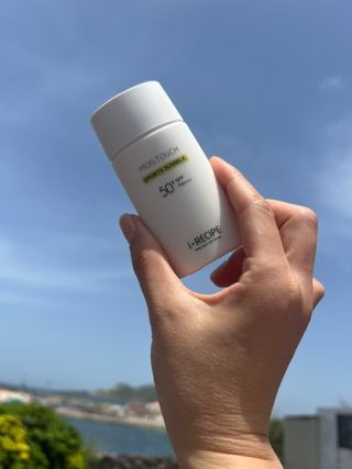 아이레시피 모이스트터치 스포츠 선밀크 50ml (SPF50+ PA+++) — 5점을 준 리뷰어가 2023년 4월 올린 사용 사진