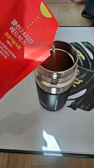 클린24시간 레드박스 1BOX(5포) + 전용보틀(500ml) — 5점을 준 리뷰어가 2024년 2월 올린 사용 사진
