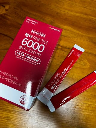 메타아르기닌 GC녹십자웰빙 메타 아르기닌 6000 플러스 오르니틴 — 5점을 준 리뷰어가 2022년 4월 올린 사용 사진