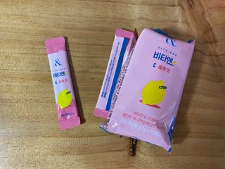 비타앤C 레몬맛, 망고맛 — 5점을 준 리뷰어가 2021년 4월 올린 사용 사진