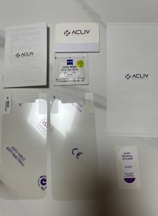 아클리브 Eco 항균 항바이러스 액정 보호필름(iPhone) — 4.5점을 준 리뷰어가 2022년 7월 올린 사용 사진