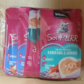 비타크래프트 고양이 수프 50g 3가지맛 x4팩씩 총 12팩 — 5점을 준 리뷰어가 2021년 8월 올린 사용 사진