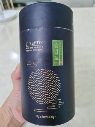 프리마인 자체 기업부설 연구소에서 찾아낸 건강한 수면의 비밀.  슬립토 플러스 30포 — 5점을 준 리뷰어가 2022년 8월 올린 사용 사진