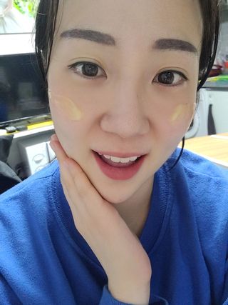 랑벨 비타 에너지 잡티 크림 75ml (피부 속 기미완화크림) — 4점을 준 리뷰어가 2022년 5월 올린 사용 사진