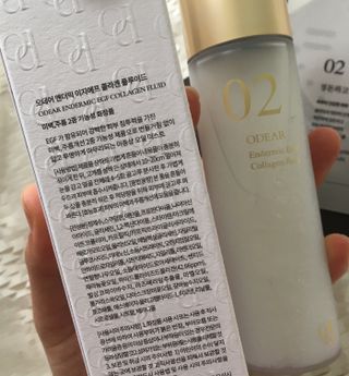 ODEAR ENDERMIC EGF COLLAGEN FLUID 오데어 엔더믹 이지에프 콜라겐 플루이드 — 5점을 준 리뷰어가 2022년 4월 올린 사용 사진
