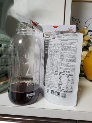 클린24시간 1BOX(5포) + 전용보틀(500ml) — 5점을 준 리뷰어가 2023년 2월 올린 사용 사진