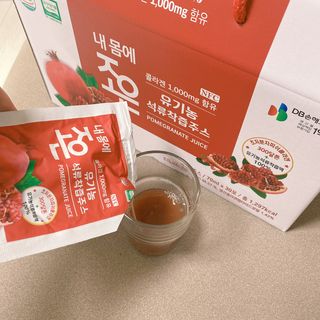 농업회사법인조은 유기농 석류 NFC 착즙주스 70ml 30포 — 5점을 준 리뷰어가 2021년 10월 올린 사용 사진