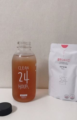 클린24시간 1BOX(5포) + 전용보틀(500ml) — 5점을 준 리뷰어가 2023년 8월 올린 사용 사진