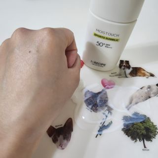 아이레시피 모이스트터치 스포츠 선밀크 50ml (SPF50+ PA+++) — 5점을 준 리뷰어가 2023년 6월 올린 사용 사진