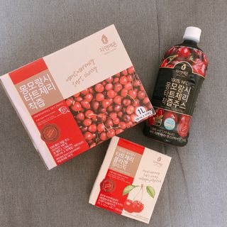 자연에온 몽모랑시 타트체리 3종 세트 구성 - 저분자콜라겐젤리, NFC 착즙주스 — 5점을 준 리뷰어가 2021년 7월 올린 사용 사진