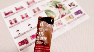 자연에온 핑크 자몽 착즙 100mL 10개입 1BOX +가 득담은 자몽 콜라겐 젤리스틱 1BOX — 5점을 준 리뷰어가 2021년 6월 올린 사용 사진