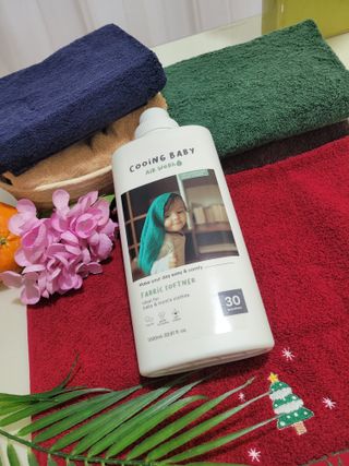 쿠잉베이비 에어워시 세탁세제,섬유유연제 1L — 5점을 준 리뷰어가 2023년 2월 올린 사용 사진