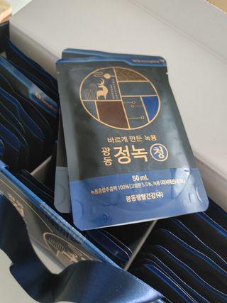 광동생활건강 [광동] 바르게 만든 녹용, 광동정녹청 30포. — 5점을 준 리뷰어가 2022년 6월 올린 사용 사진
