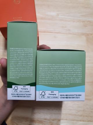 김정문알로에 큐어 큐어 알로에 리프레쉬 젤리 세럼, 큐어 알로에 하이드로 젤리 크림 — 4점을 준 리뷰어가 2021년 2월 올린 사용 사진