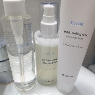 화이트리 비움 약산성 클렌징젤 ,마일드 필링젤 세트 — 3.5점을 준 리뷰어가 2021년 2월 올린 사용 사진