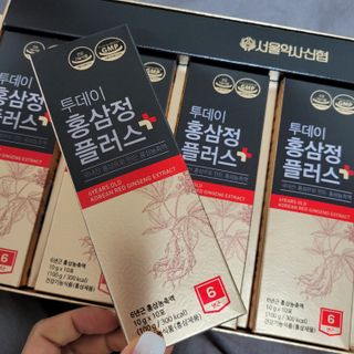 서울약사신협_투데이홍삼정플러스스틱_10g x 60포 — 5점을 준 리뷰어가 2021년 7월 올린 사용 사진