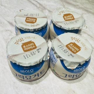 매일바이오 그릭요거트 오리지널 플레인 4개, 로스터리 커피믹스 4개 — 5점을 준 리뷰어가 2021년 12월 올린 사용 사진