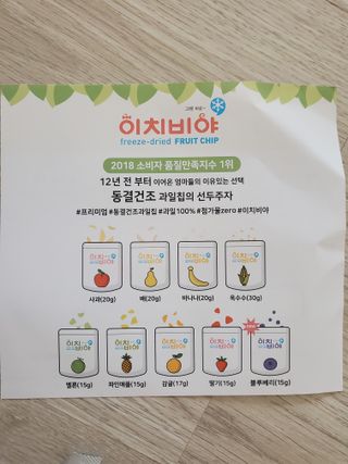 동결건조 과일칩 이치비야 4종 set — 5점을 준 리뷰어가 2021년 9월 올린 사용 사진