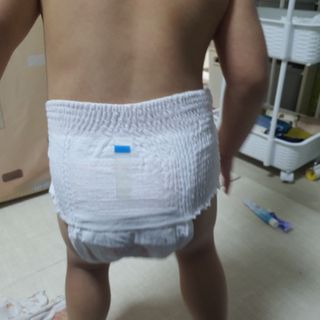 오브맘 밤 프리미엄 아기 기저귀 팬티형 밴드형 — 5점을 준 리뷰어가 2021년 1월 올린 사용 사진