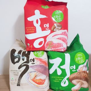 [풀무원] 자연은맛있다 정면, 백면, 홍면  세트 — 5점을 준 리뷰어가 2021년 4월 올린 사용 사진