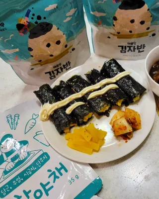 해풀잎 누구나 김밥*1ea [(혼합야채 35g *1ea,  김밥김 (5g, 5ea),  양념간장 (6g, 5ea), 참기름(5g, 2ea)] — 5점을 준 리뷰어가 2022년 5월 올린 사용 사진