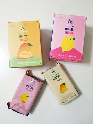 비타앤C 레몬맛, 망고맛 — 5점을 준 리뷰어가 2021년 4월 올린 사용 사진