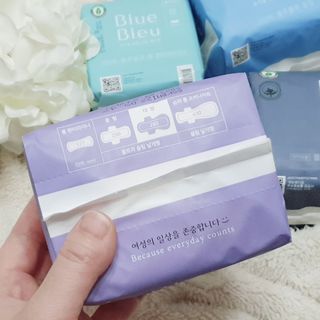 블루블루 유기농 순면 커버 생리대 — 5점을 준 리뷰어가 2021년 2월 올린 사용 사진