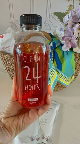 클린24시간 1BOX(5포) + 전용보틀(500ml) — 5점을 준 리뷰어가 2023년 6월 올린 사용 사진