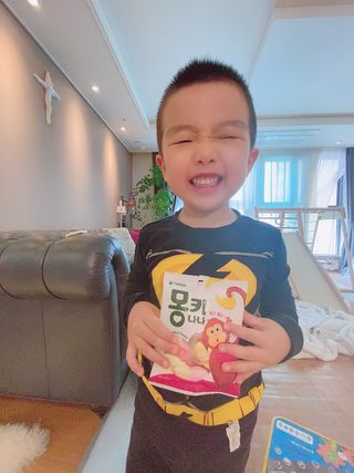 폭신 쫄깃 식감 로맨스, 몽키나나 젤리 8봉지 — 5점을 준 리뷰어가 2021년 2월 올린 사용 사진