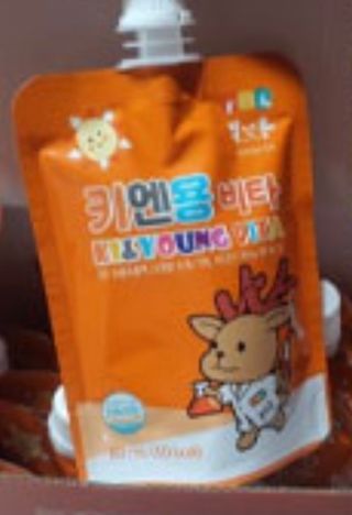 [몸엔용] 아이가 먹는 달콤 국산녹용 키엔용 비타  80ml x 10포 — 5점을 준 리뷰어가 2021년 7월 올린 사용 사진