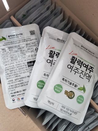참유원 특허제조 활력 여주진액 여주즙 50포 — 5점을 준 리뷰어가 2022년 3월 올린 사용 사진