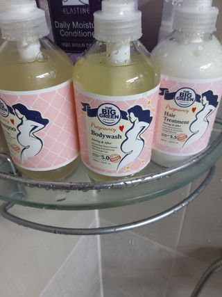 빅그린 임산부 전용라인 3종세트 - 샴푸500ml,트리트먼트500ml,바디워시500ml — 5점을 준 리뷰어가 2022년 8월 올린 사용 사진