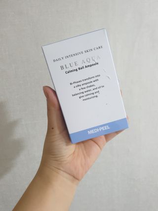 메디필 블루 아쿠아 카밍 볼 앰플 — 4점을 준 리뷰어가 2021년 3월 올린 사용 사진