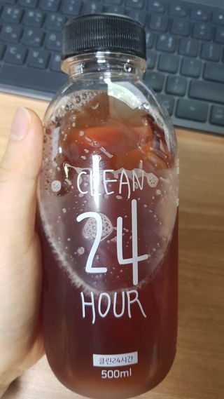 클린24시간 1BOX(5포) + 전용보틀(500ml) — 4점을 준 리뷰어가 2023년 8월 올린 사용 사진