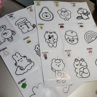 워터멜론컴퍼니 슈링코 페이퍼 3개 Set / 슈링클스 호환 종이 키링 만들기 미술놀이 재료 키트 — 4.5점을 준 리뷰어가 2022년 11월 올린 사용 사진