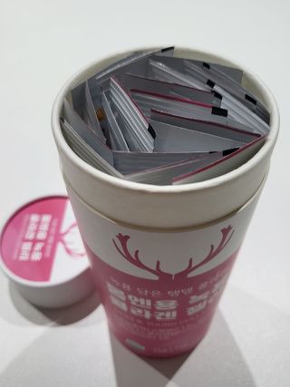 [몸엔용] 녹용 담은 탱탱 콜라겐 녹용 콜라겐 젤리 15g x 20포 — 5점을 준 리뷰어가 2022년 4월 올린 사용 사진