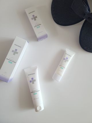 바노바기 코스메틱 바노바기 밀크씨슬 리페어 시카 폼 클렌저 플러스 120ml + 선스크린 플러스 50ml — 4점을 준 리뷰어가 2023년 7월 올린 사용 사진
