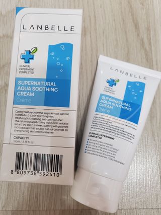 랑벨 수퍼내츄럴 아쿠아 수딩 크림 100ml — 5점을 준 리뷰어가 2022년 4월 올린 사용 사진