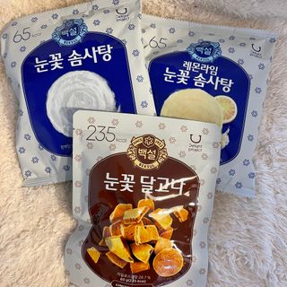 딜라이트 프로젝트  달콤한 눈꽃 간식세트( 눈꽃 솜사탕 / 레몬라임 솜사탕 / 달고나 총 7EA+스마트톡 증정) — 5점을 준 리뷰어가 2022년 4월 올린 사용 사진